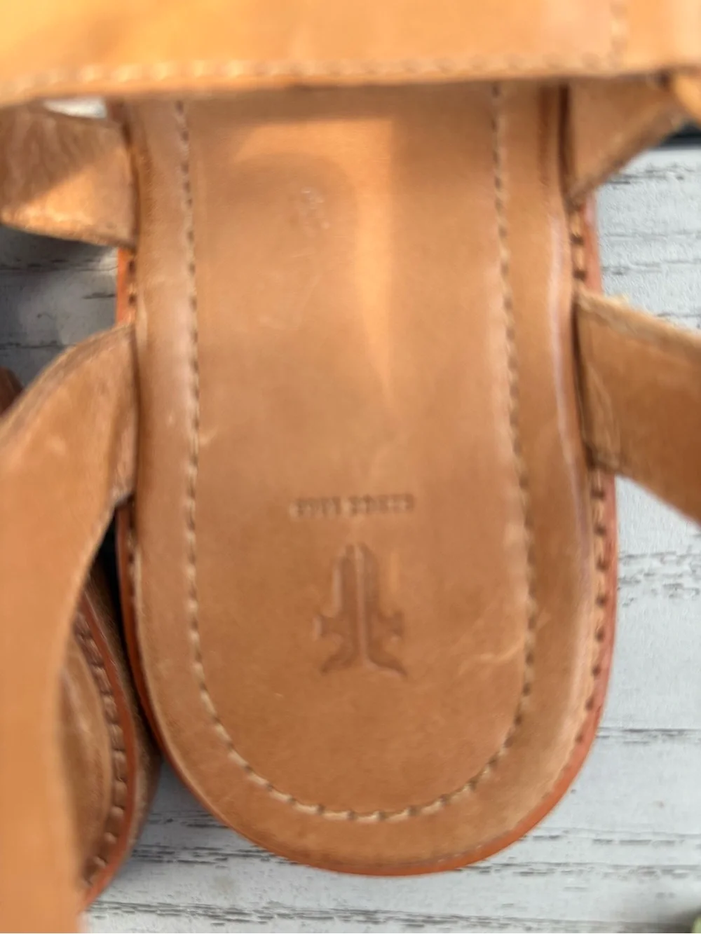 Frye Leather Lace-Up Gladiator Sandals Tan Boho Summer Size 7.5
